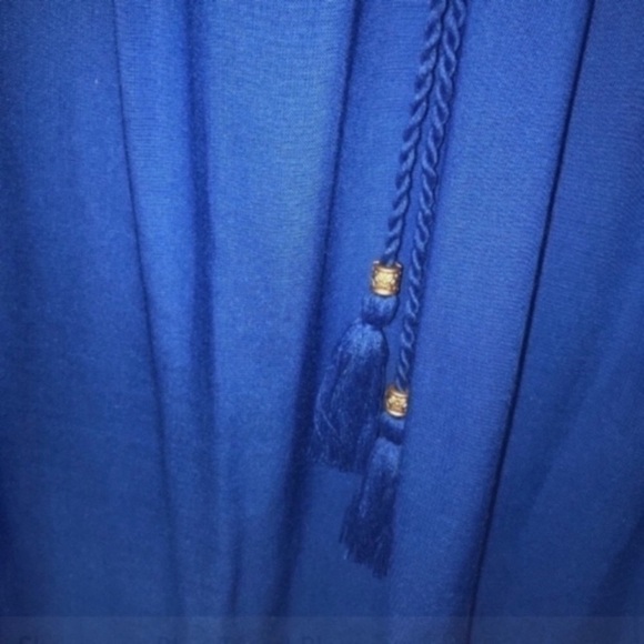 Sharagano Blue Tassel Blouse - Picture 6 of 6